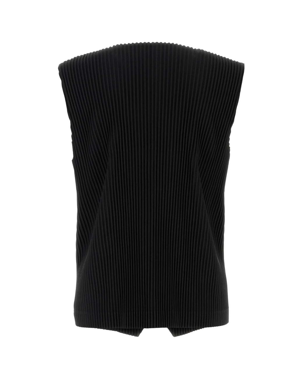 Homme Plissé Issey Miyake Black Homme Plisse' Issey Miyake Polyester Vest for men