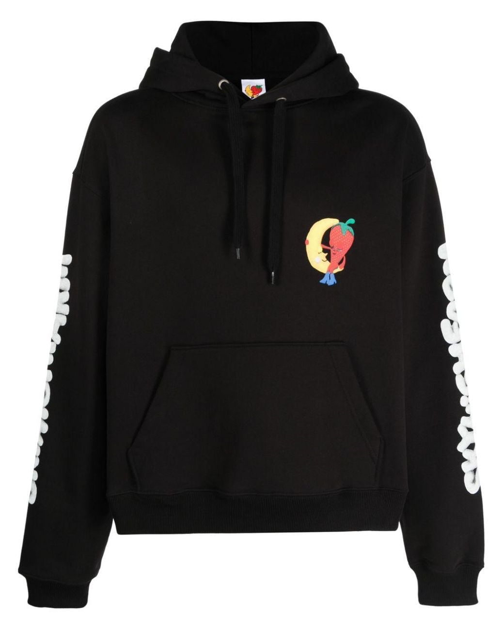 Sky High Farm Black Logo Cotton Hoodie for men