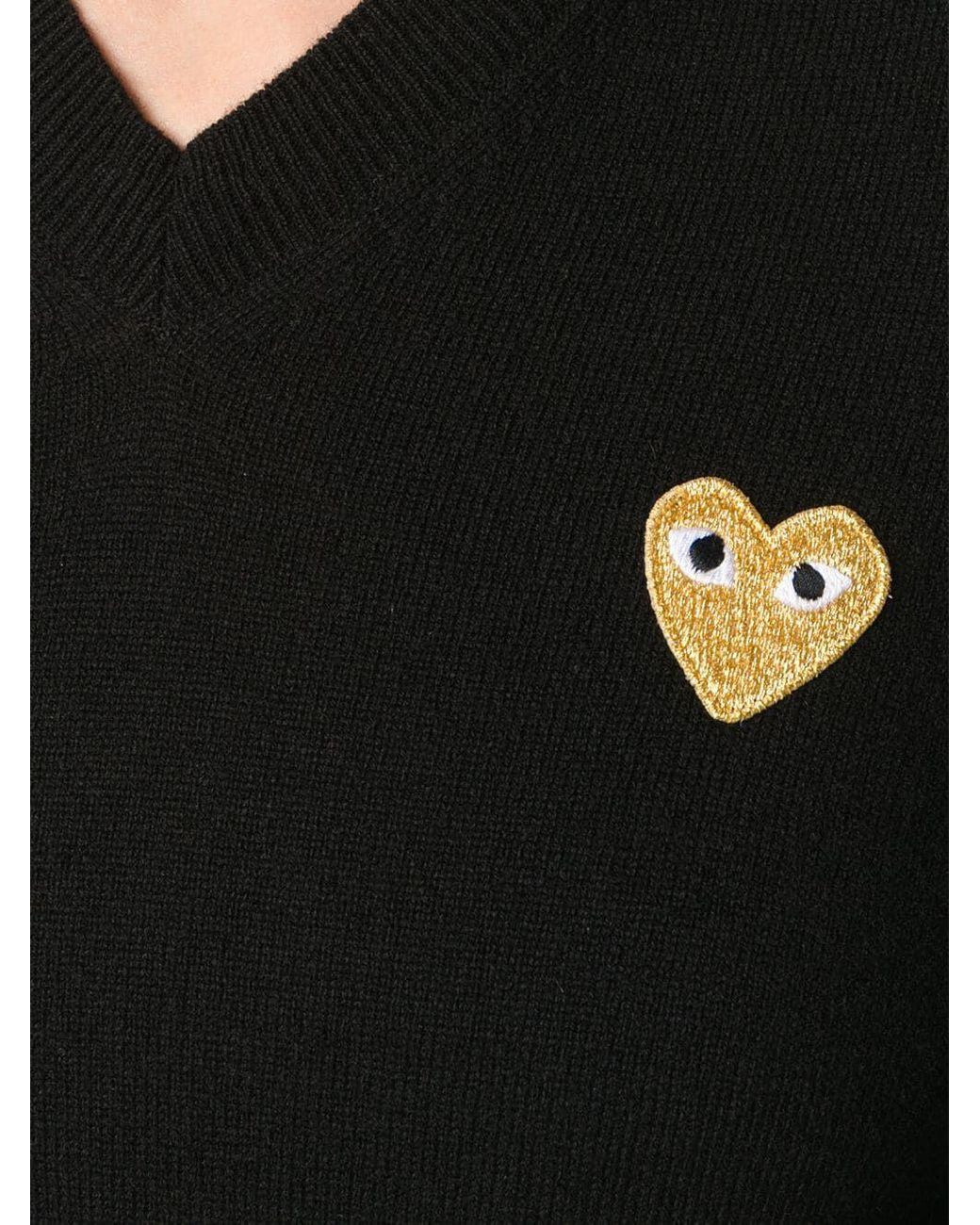COMME DES GARÇONS PLAY Black Ladies Knit Pullover