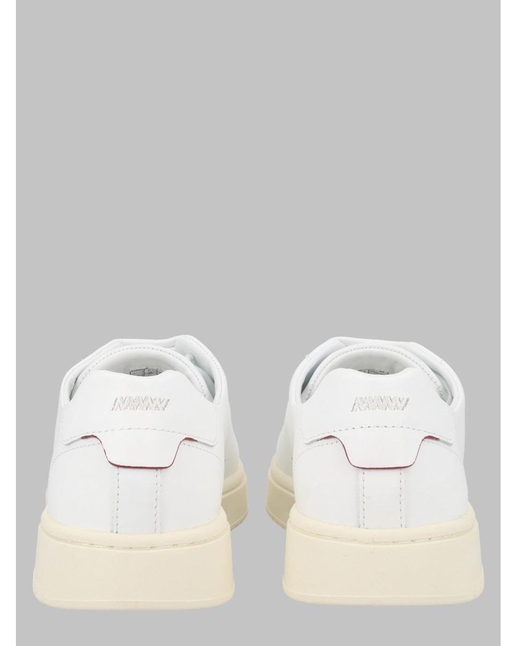 HUGO White Neston Minimalist Cowhide Leather Sneakers