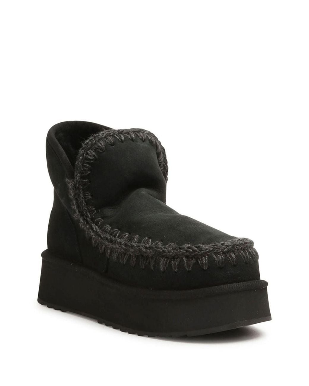 Mou Black Boots Suede