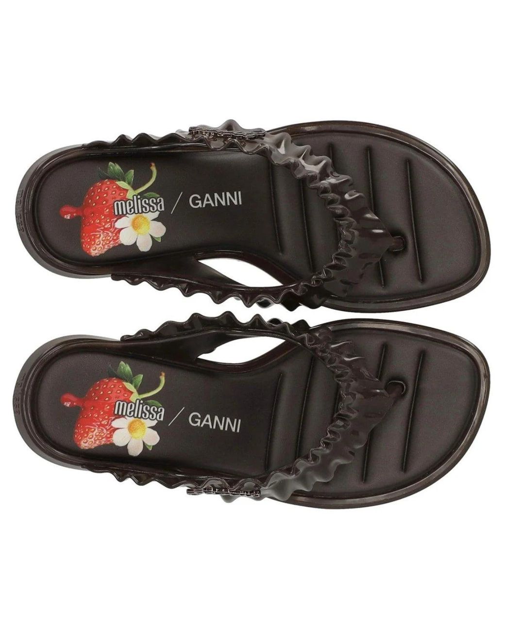 Ganni Brown Heeled Flip Flop