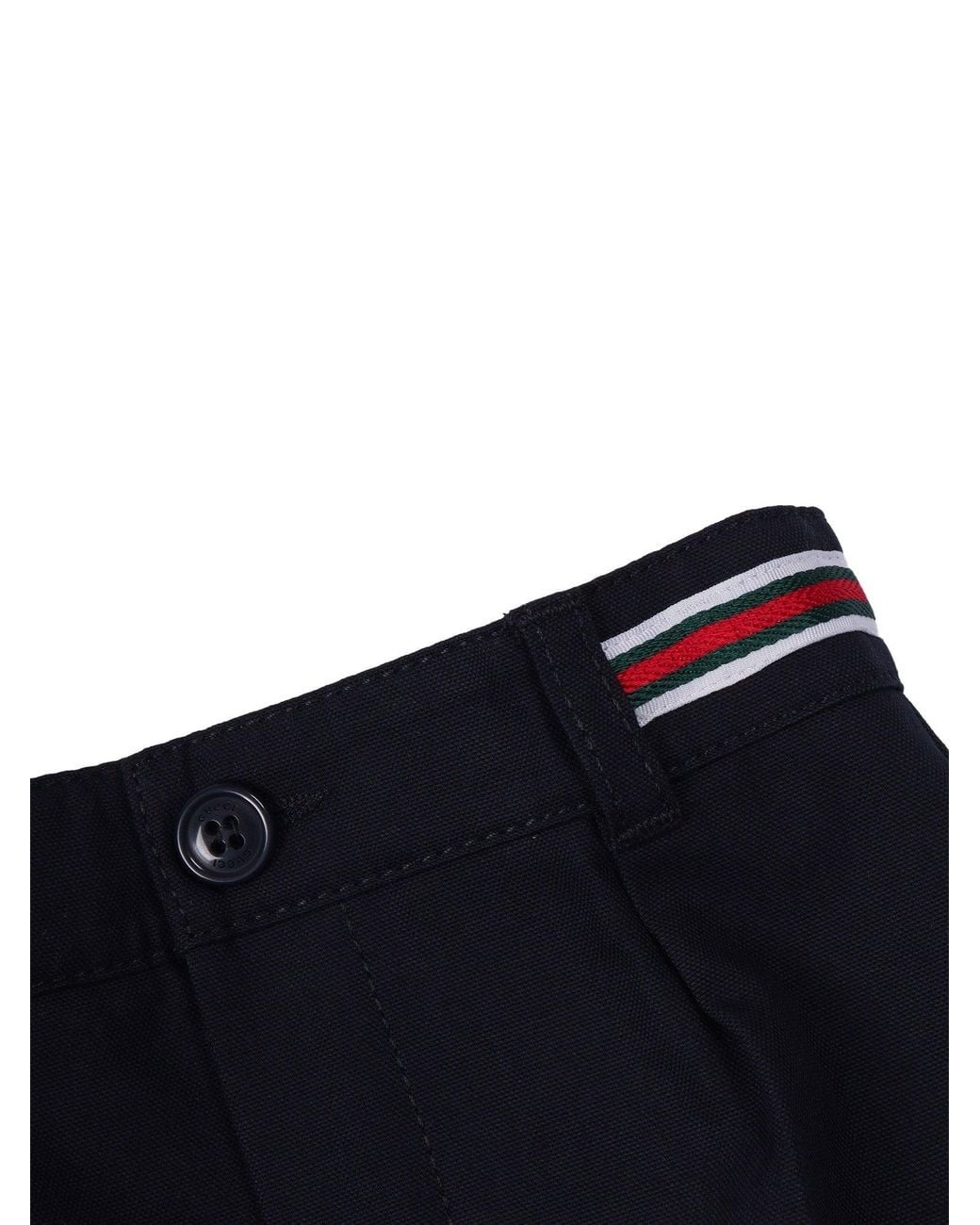 Gucci Blue B Bermuda Light Cotton Canvas