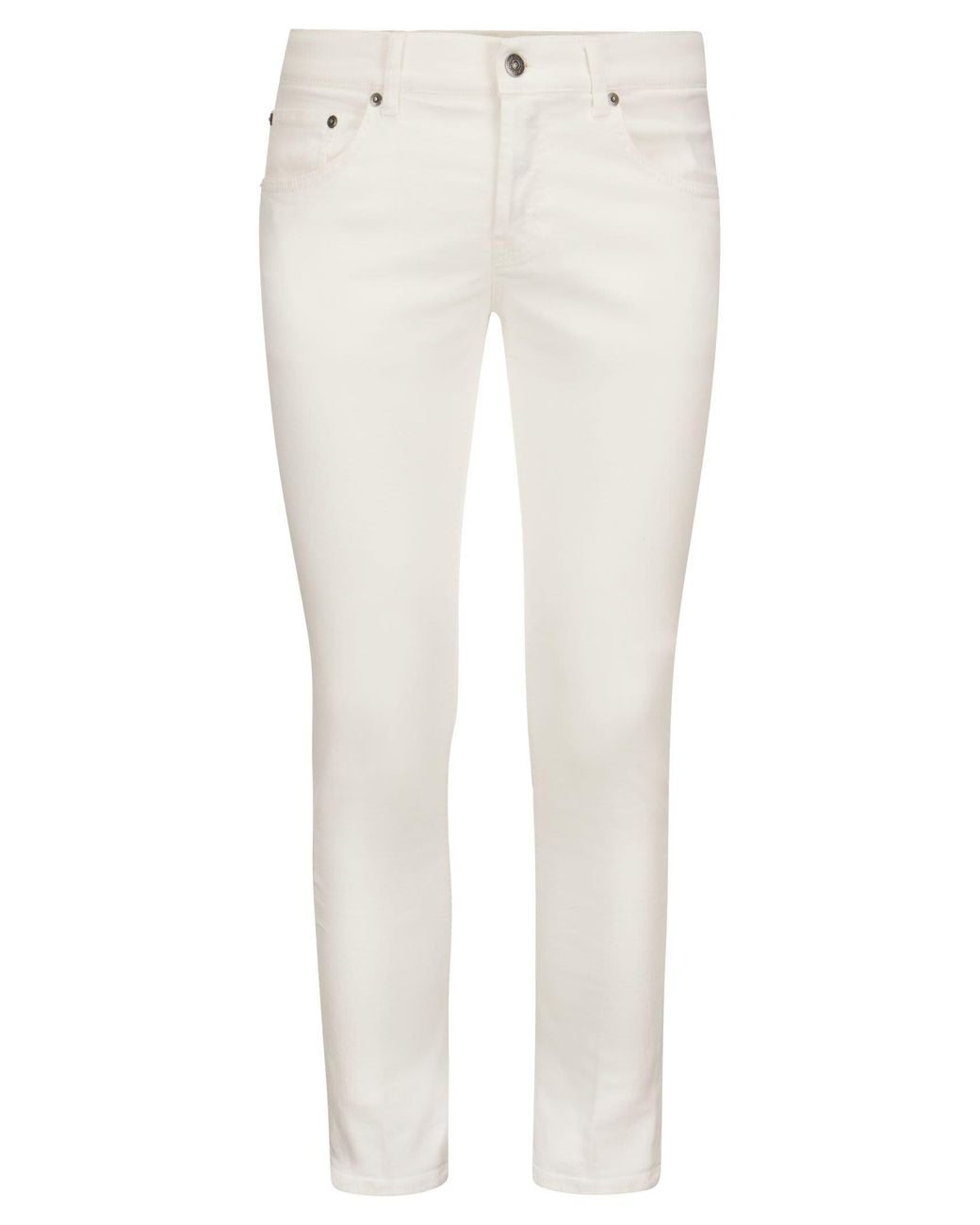 Dondup White Mius Five Pocket Trousers for men