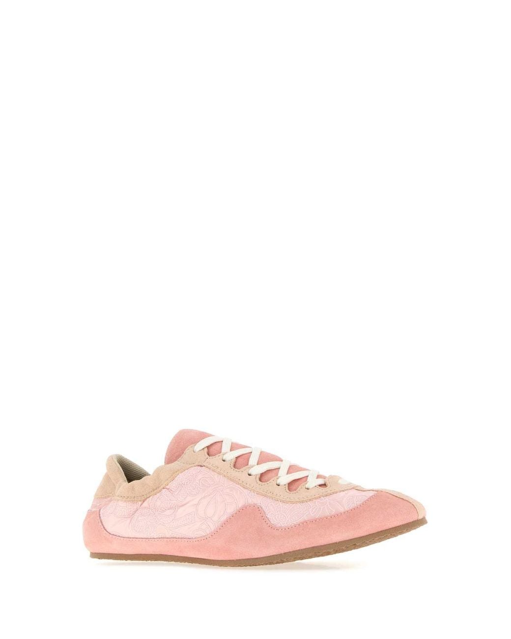CECILIE BAHNSEN Pink Suede-Trim Fabric Sneaker For