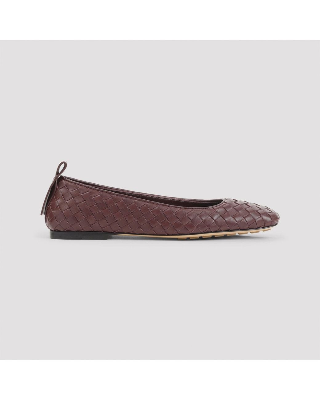 Bottega Veneta Brown Charlotte Intrecciato Ballerina