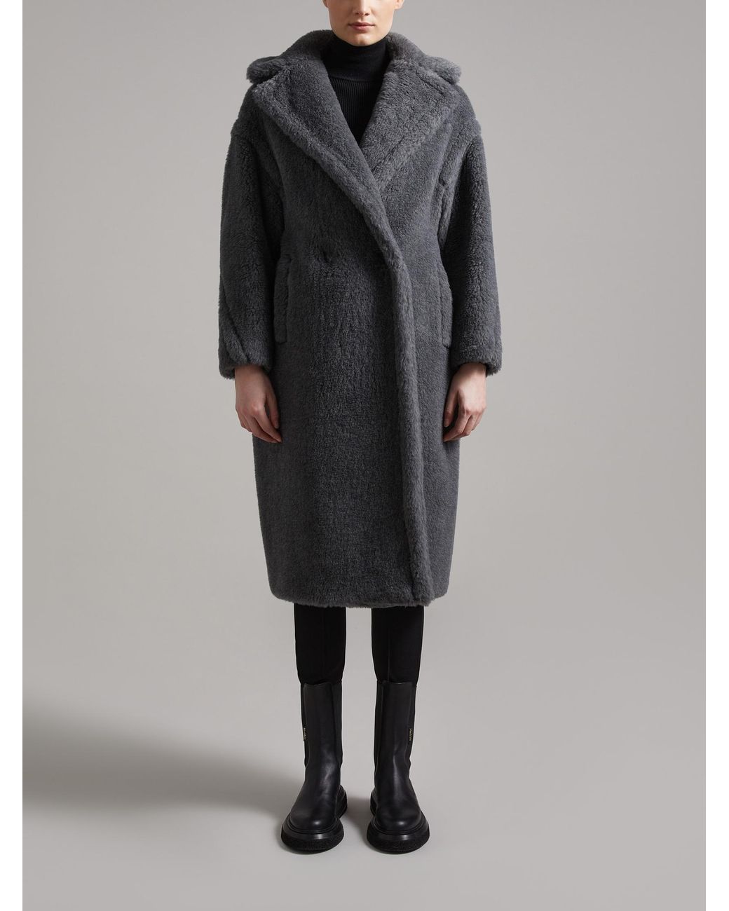 Max Mara Gray Ted Girl Teddy Bear Icon Coat