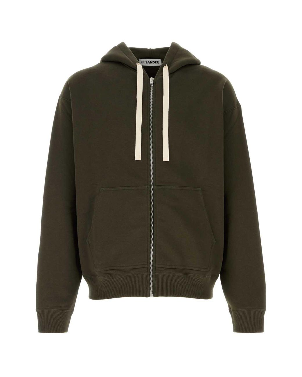 Jil Sander Green Cotton Sweatshirt for men