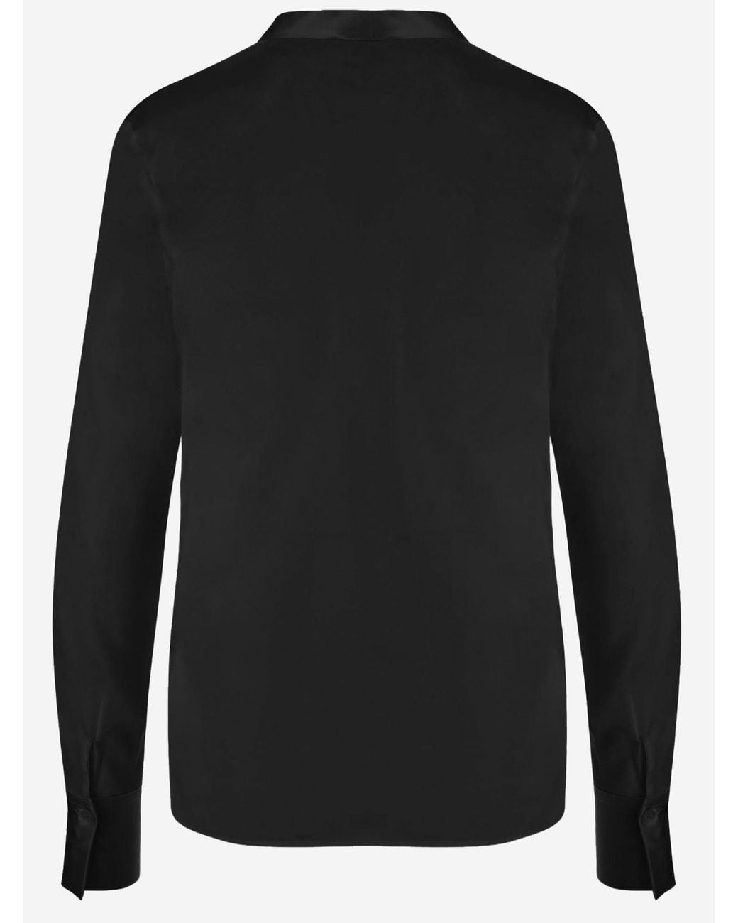 F.it Black Shirt Stretch Silk