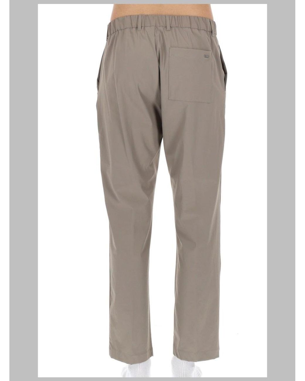 Herno Gray Technical Fabric Trousers Polyamide for men