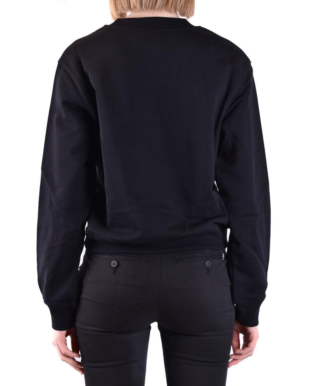 Moschino Black Face-Print Sweatshirt
