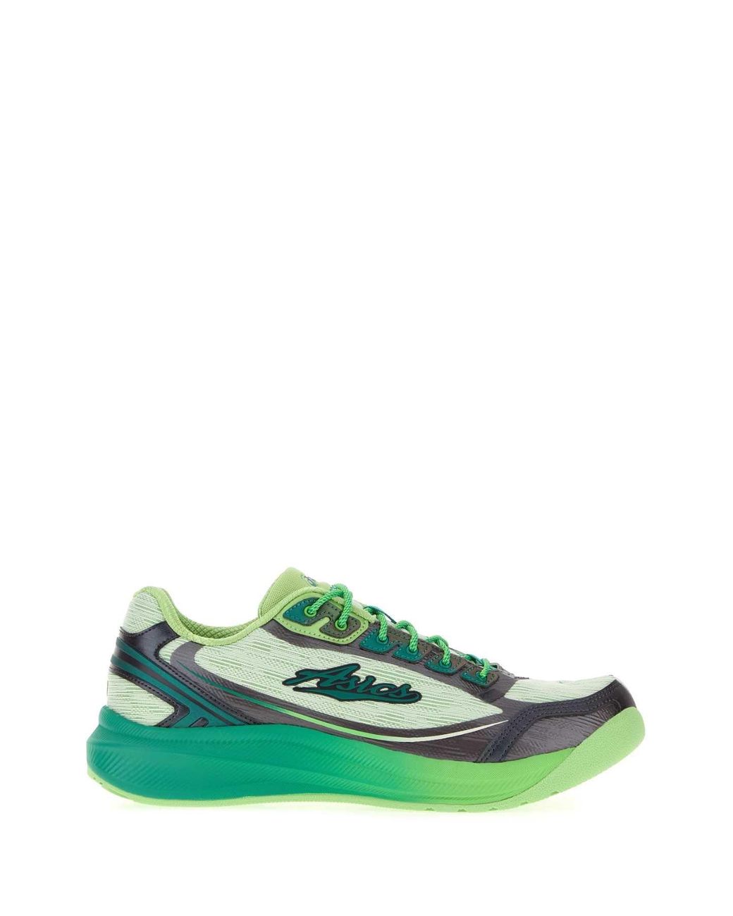 Asics Green Ff Ii Fabric Sneaker With Rubber Sole