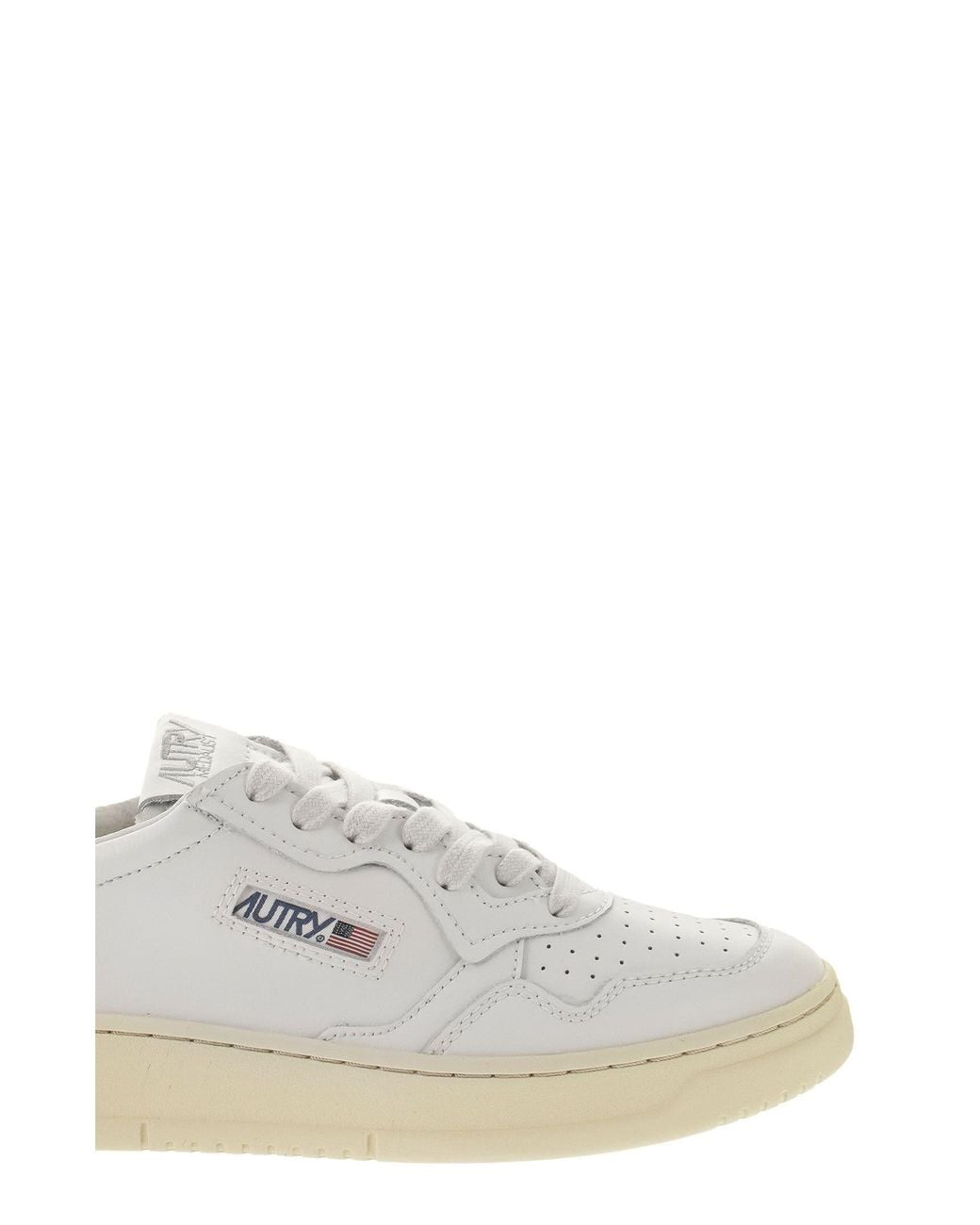 Autry White Medalist Low for men