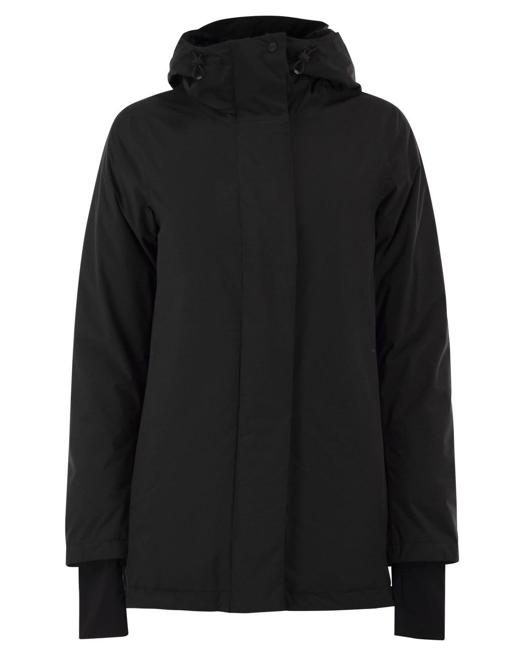 Herno Black A-Shape 2Layers Hooded Parka