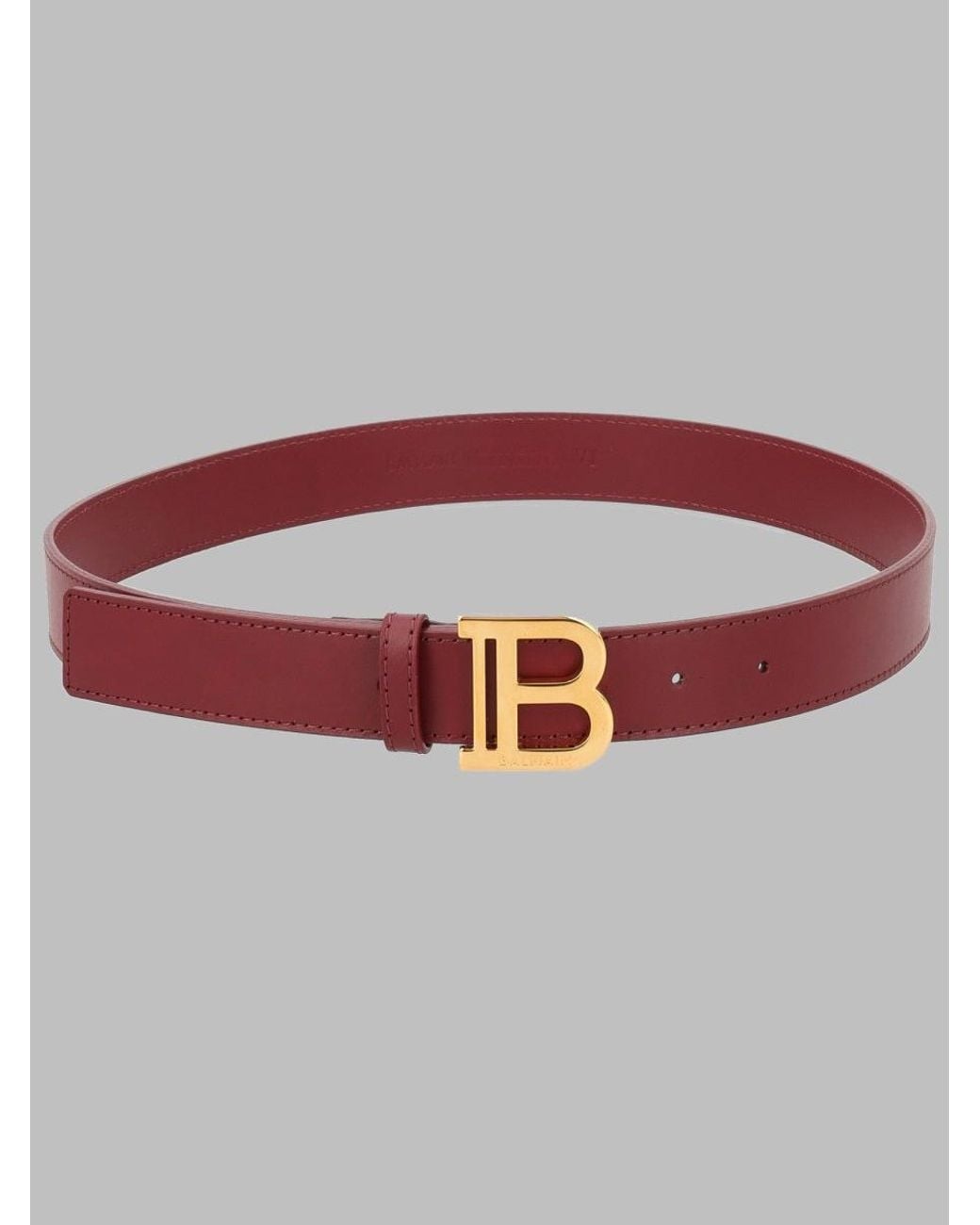 Balmain Red Balmain Leather Belt