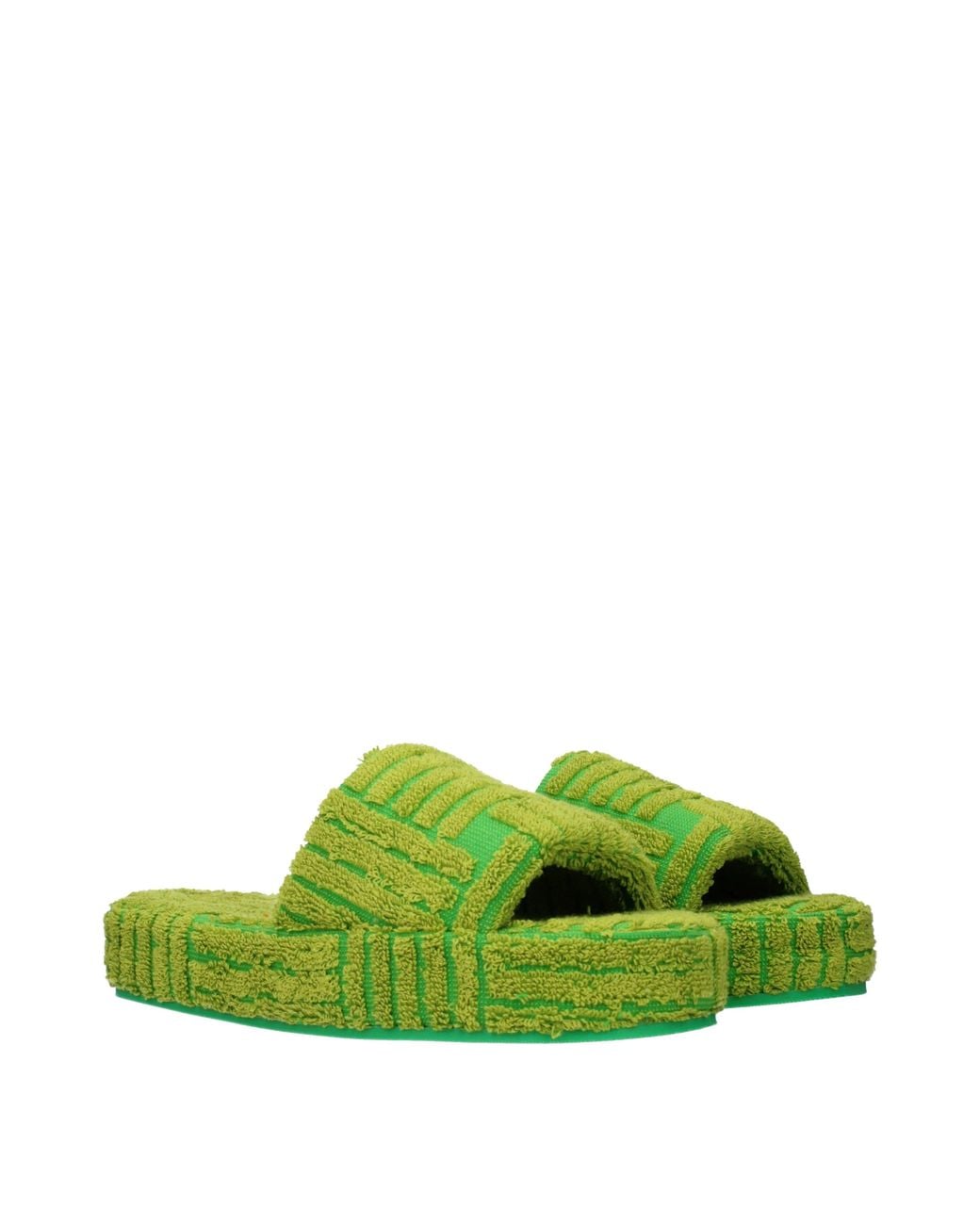 Bottega Veneta Green Fabric Slippers And Clogs/Parakeet