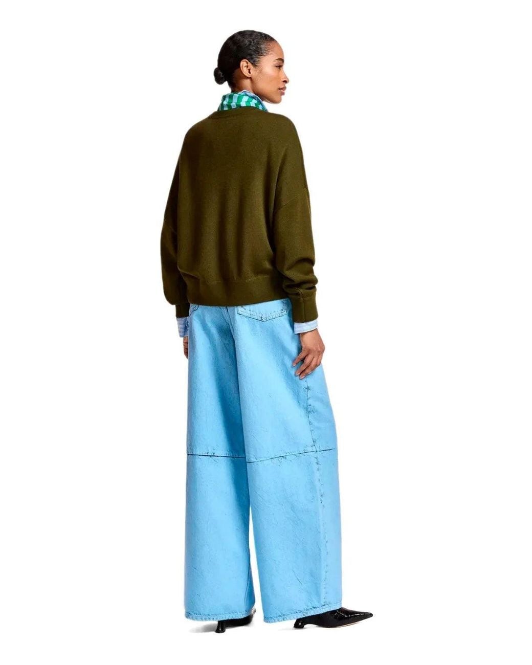 Essentiel Antwerp Green Kurtis Khaki Sweater