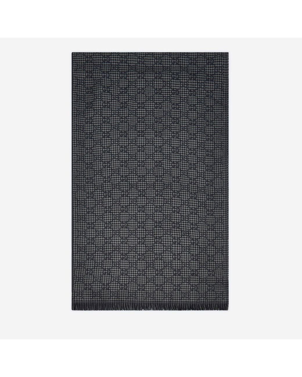 Gucci Gray Gg Wool And Silk Shawl