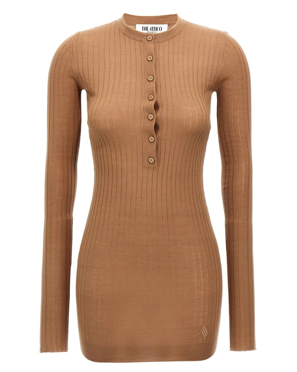 スカート THE ATTICO Ribbed mini dress The Attico Ribbed scoop neck mini dress | The Fashion Square