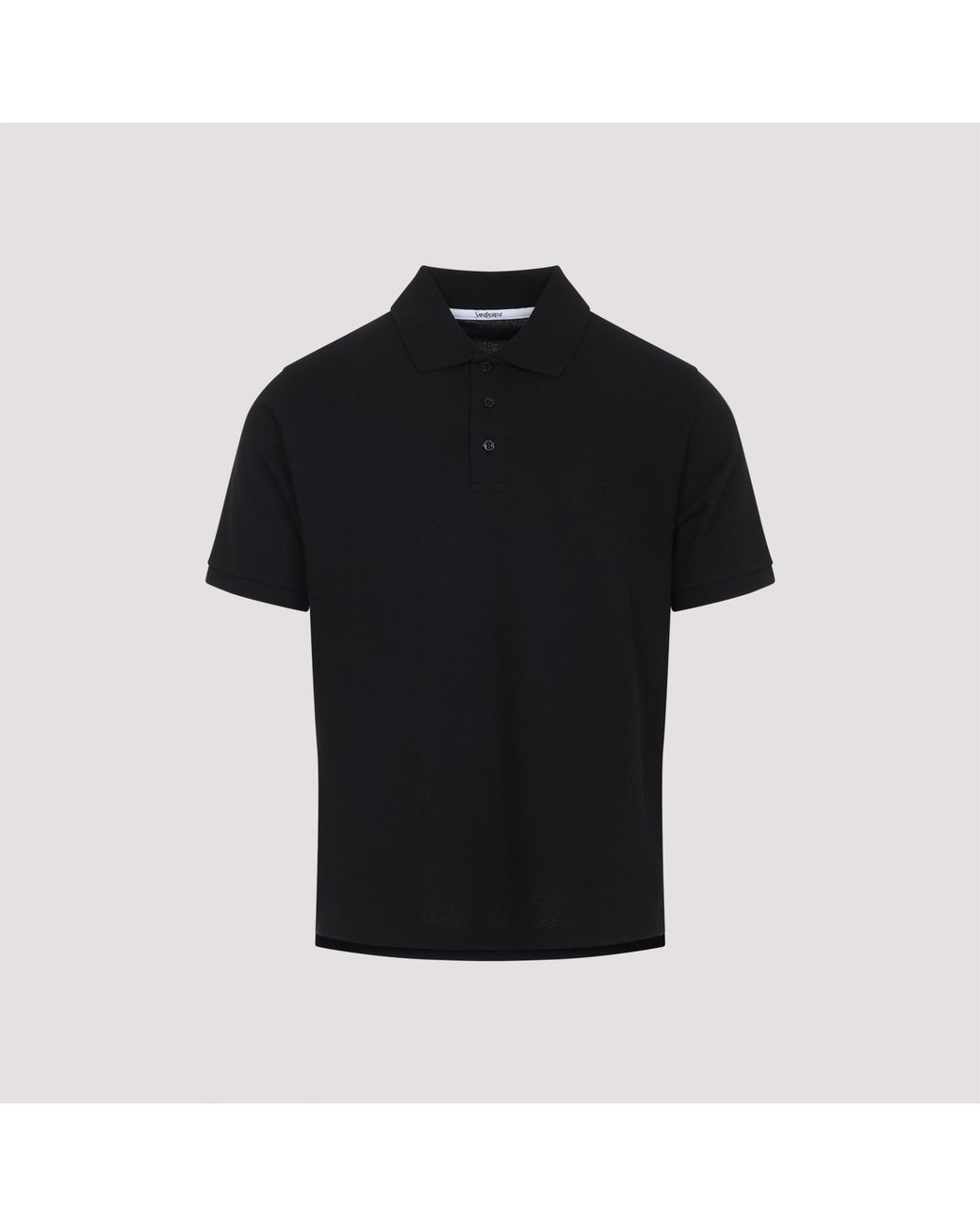 Saint Laurent Black Cotton Polo