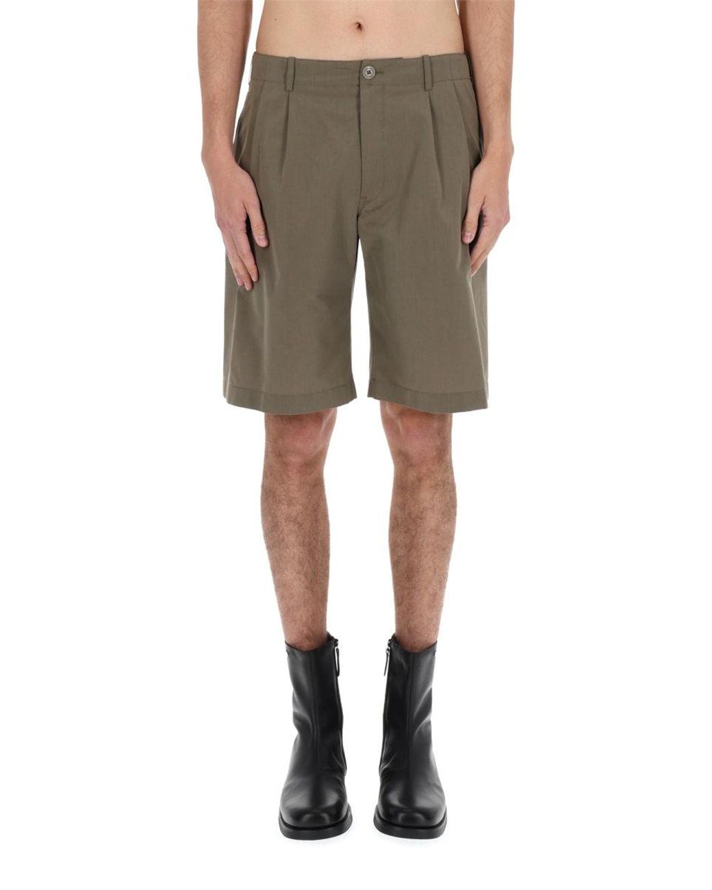 Our Legacy Natural Shorts Bridge Virgin Wool for men