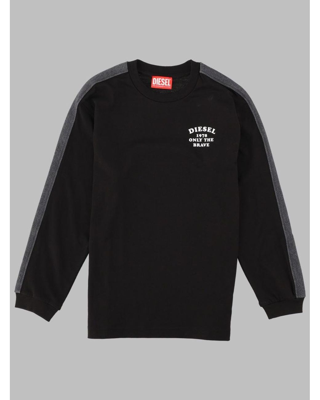 DIESEL Black Kids Crewneck Logo T-Shirt
