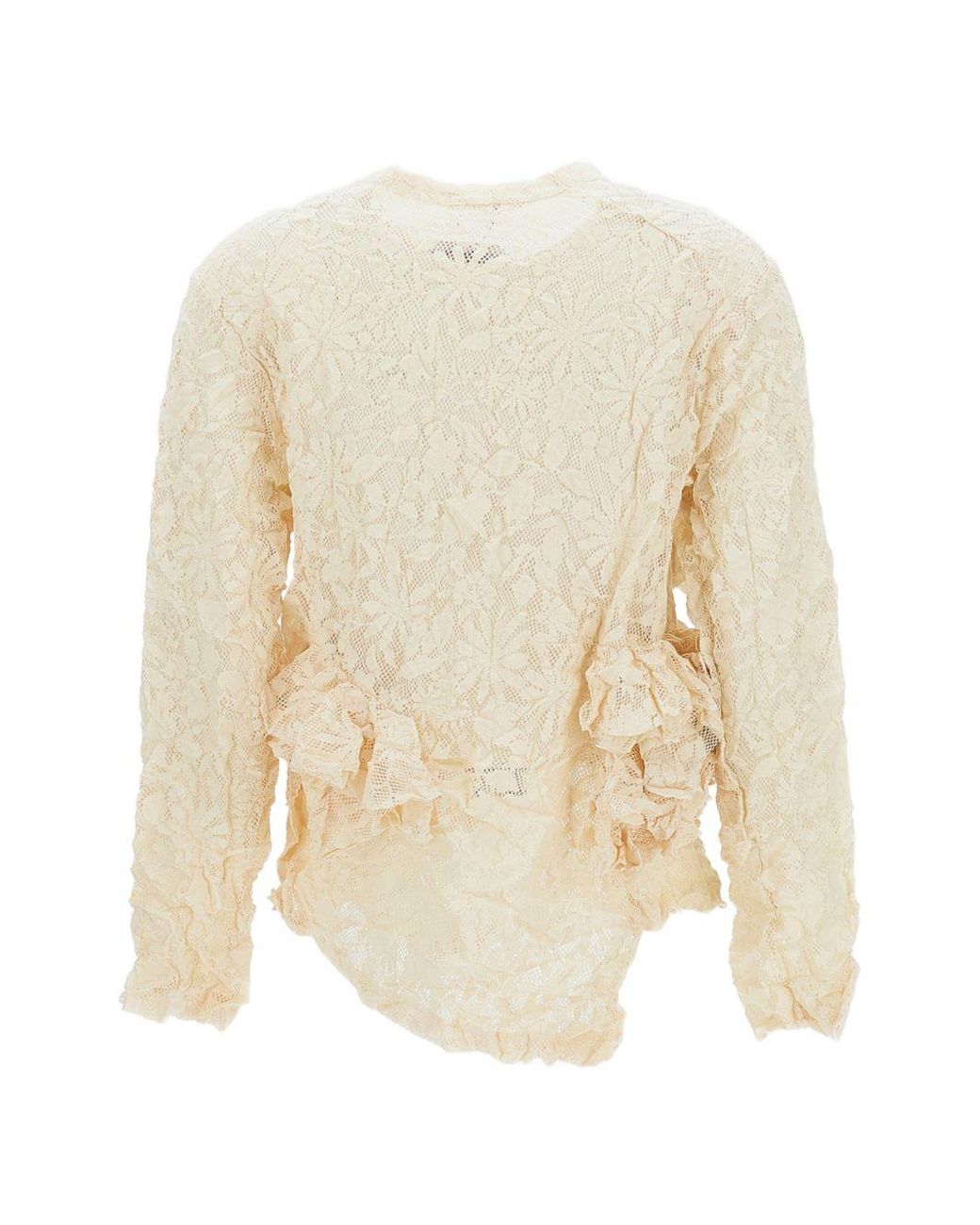 Comme des Garçons White Rouched Top