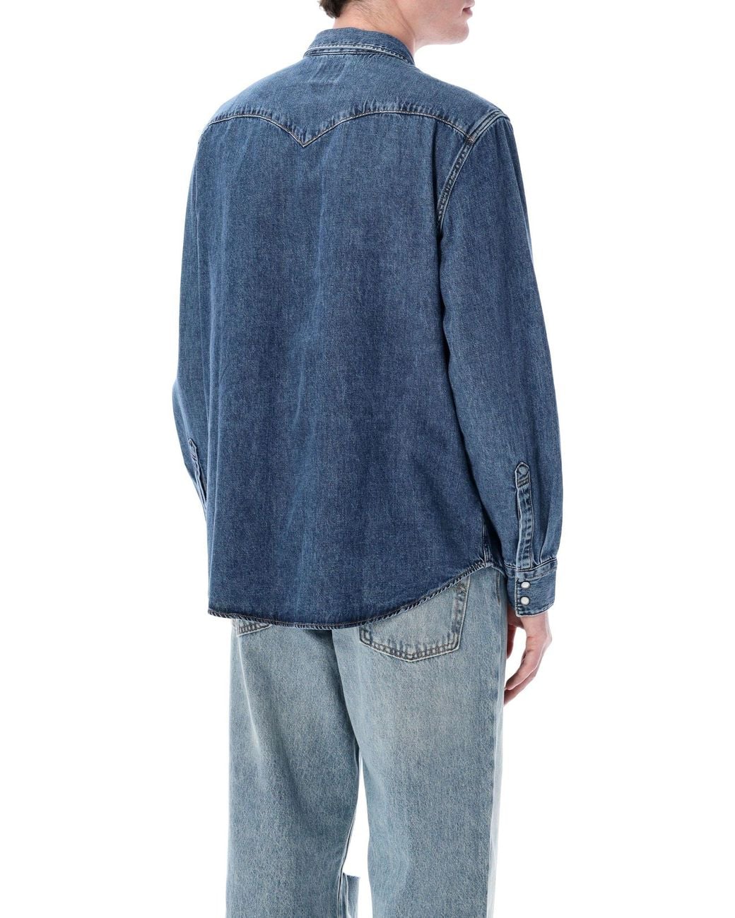 Levi's Blue Western Denim Shirt for men