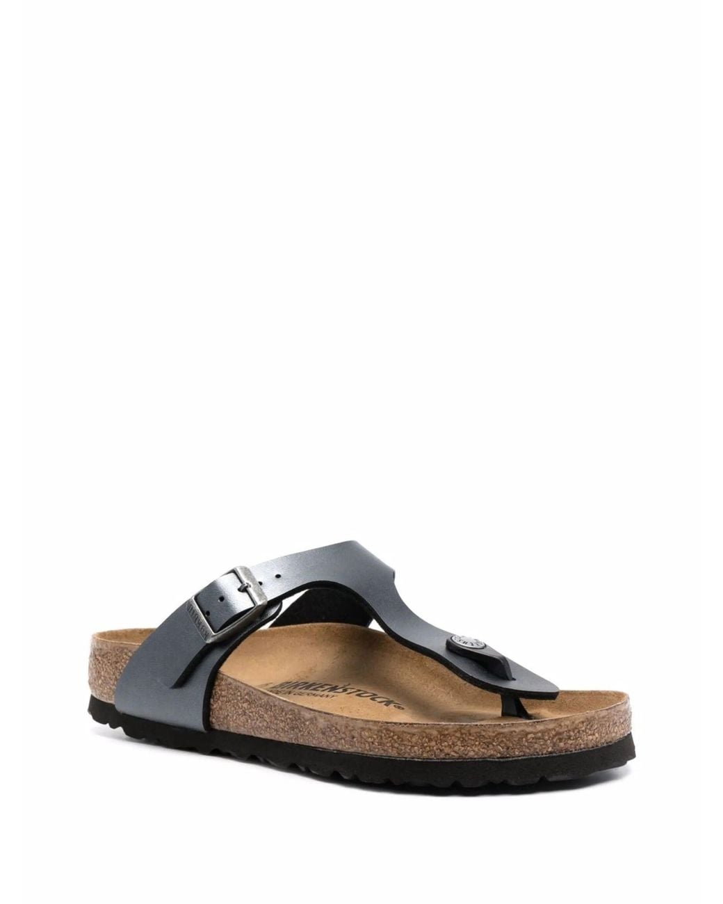 Birkenstock Gray Gizeh Metallic, Birko Flor