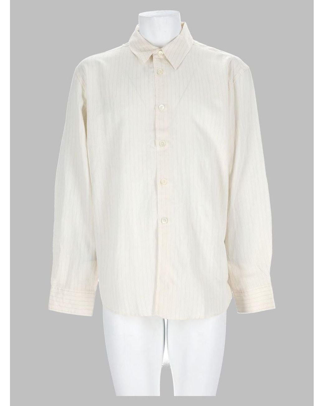 Our Legacy White Ceremony Viscose Stripe Shirt for men