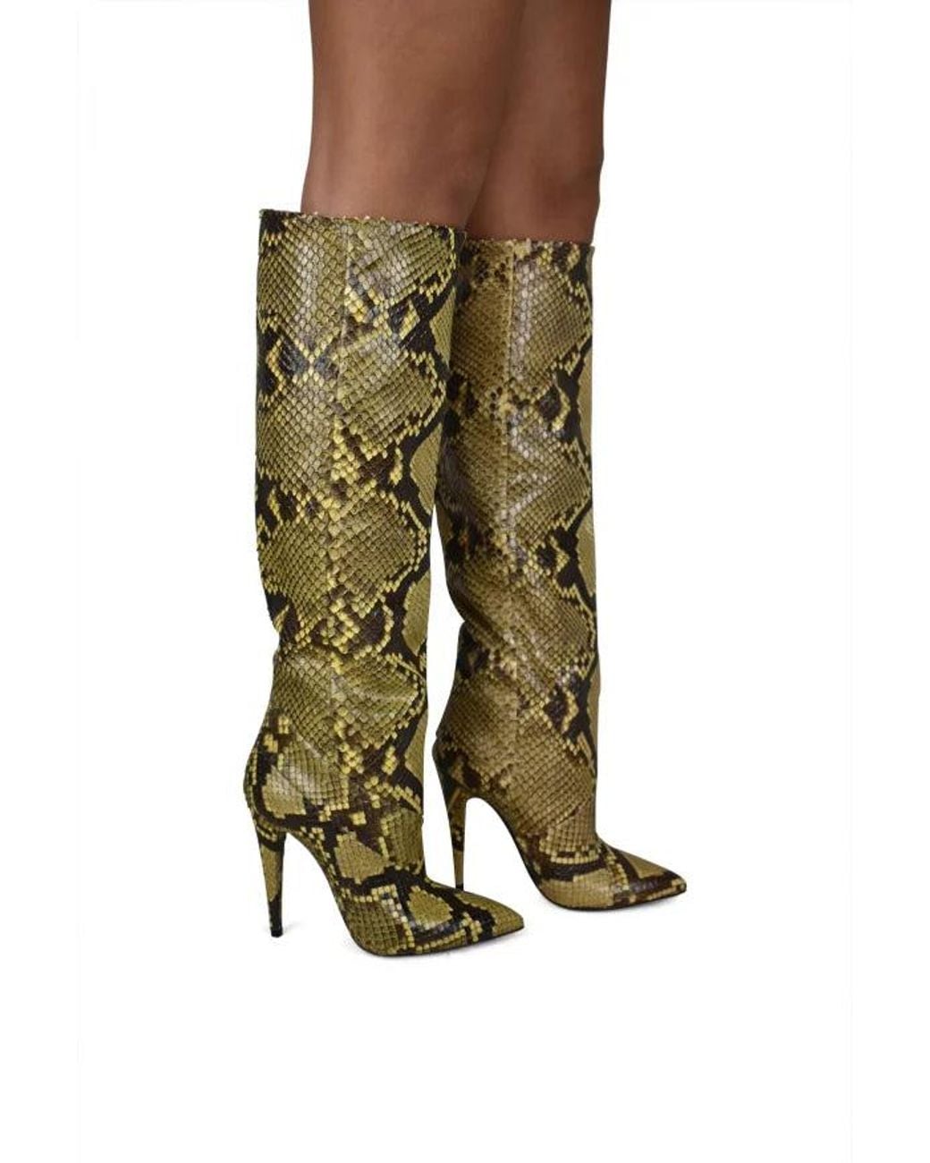 Saint Laurent Green Boots Abbey
