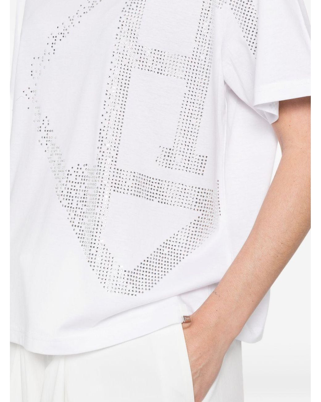 Herno White Stud Detail T-Shirt