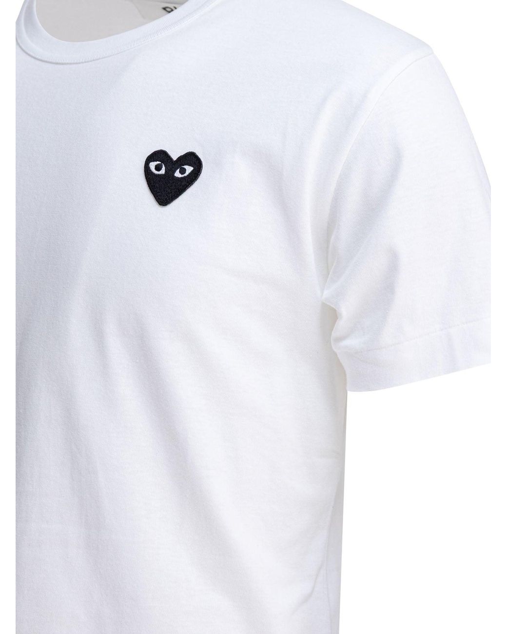 COMME DES GARÇONS PLAY White Heart" Crewneck T Shirt
