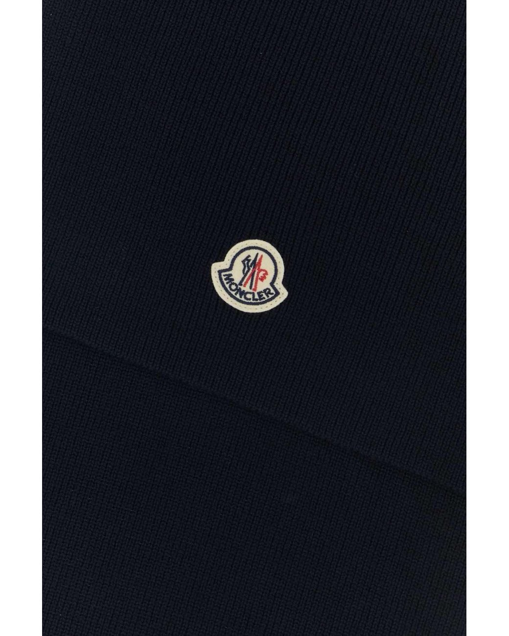 Moncler Blue Midnight Wool Scarf
