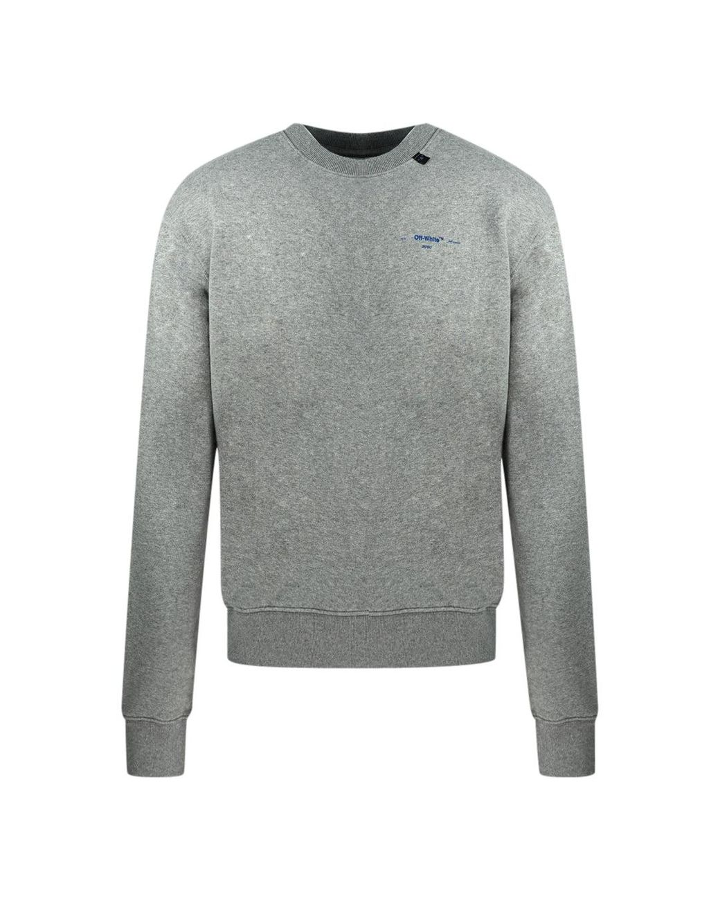 Dusør Sommerhus Cater Off-White c/o Virgil Abloh Blue Black Arrow Back Logo Grey Sweatshirt in  Gray for Men | Lyst