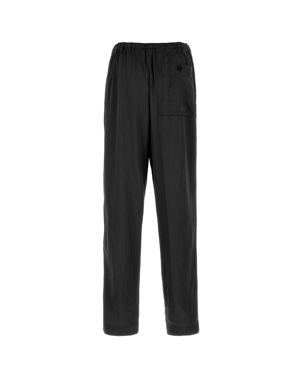 Dries Van Noten Black Satin Penny Pant for men