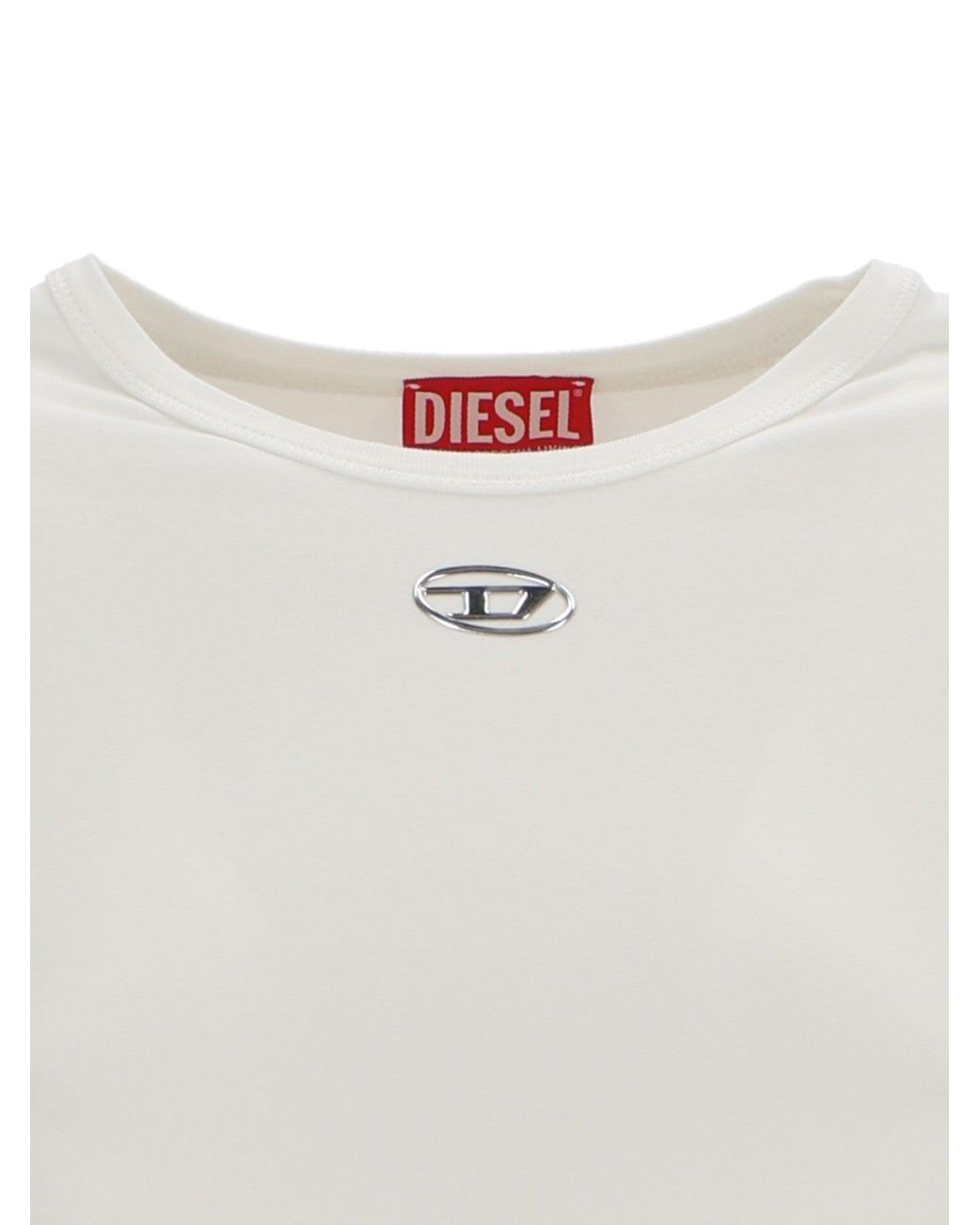 DIESEL White T Uncutieslong Ls Od Top