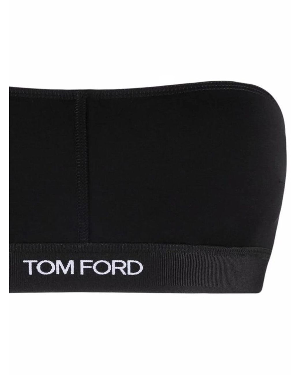 Tom Ford Black Signature Logo Top Bra For
