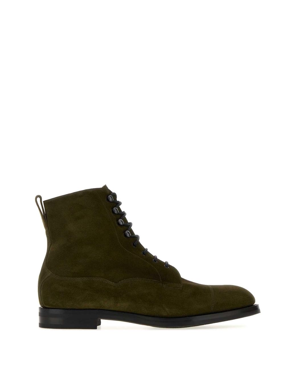 Edward Green Green Dark Suede Galway Ankle Boots for men