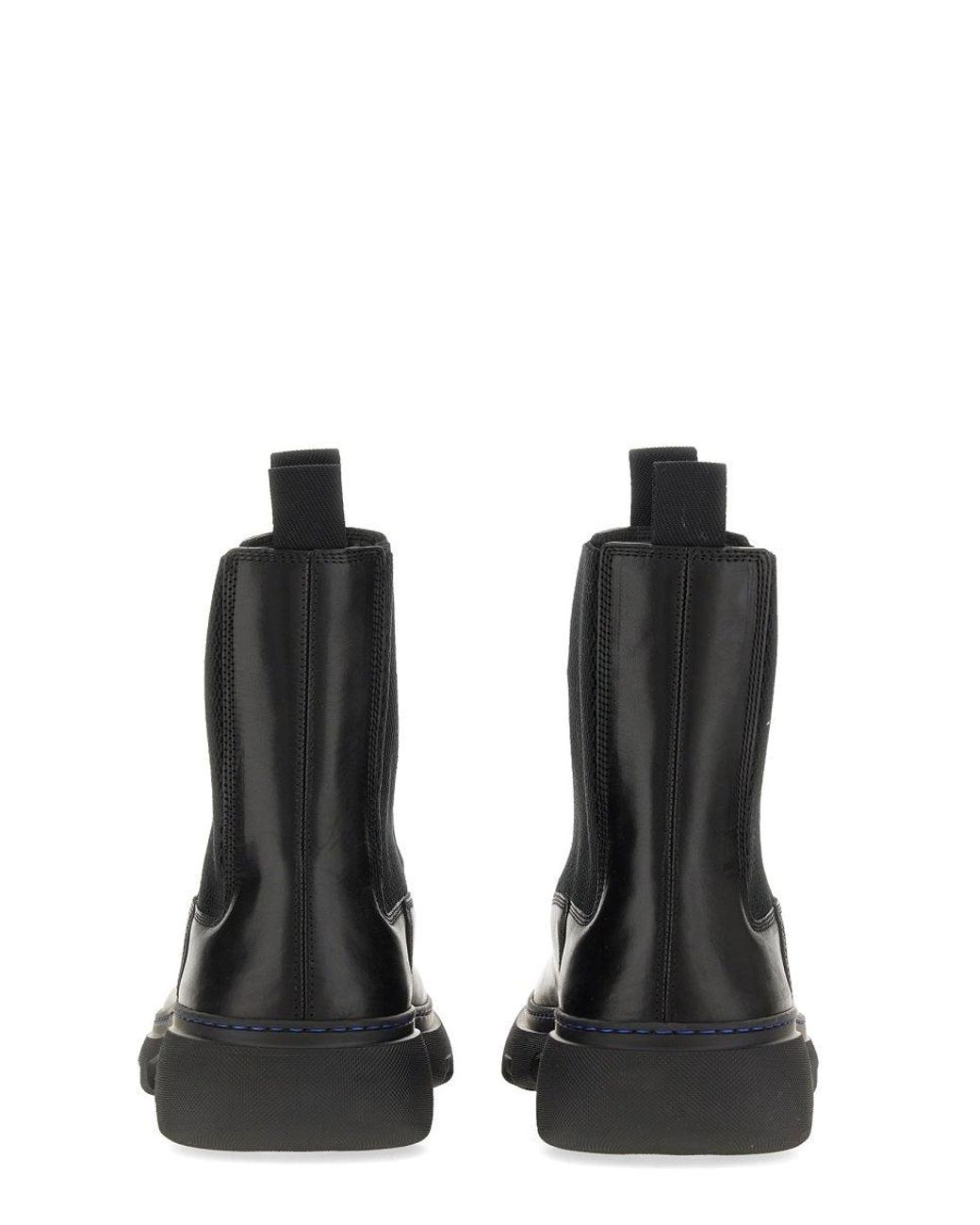 Burberry Black Leather Boot for men