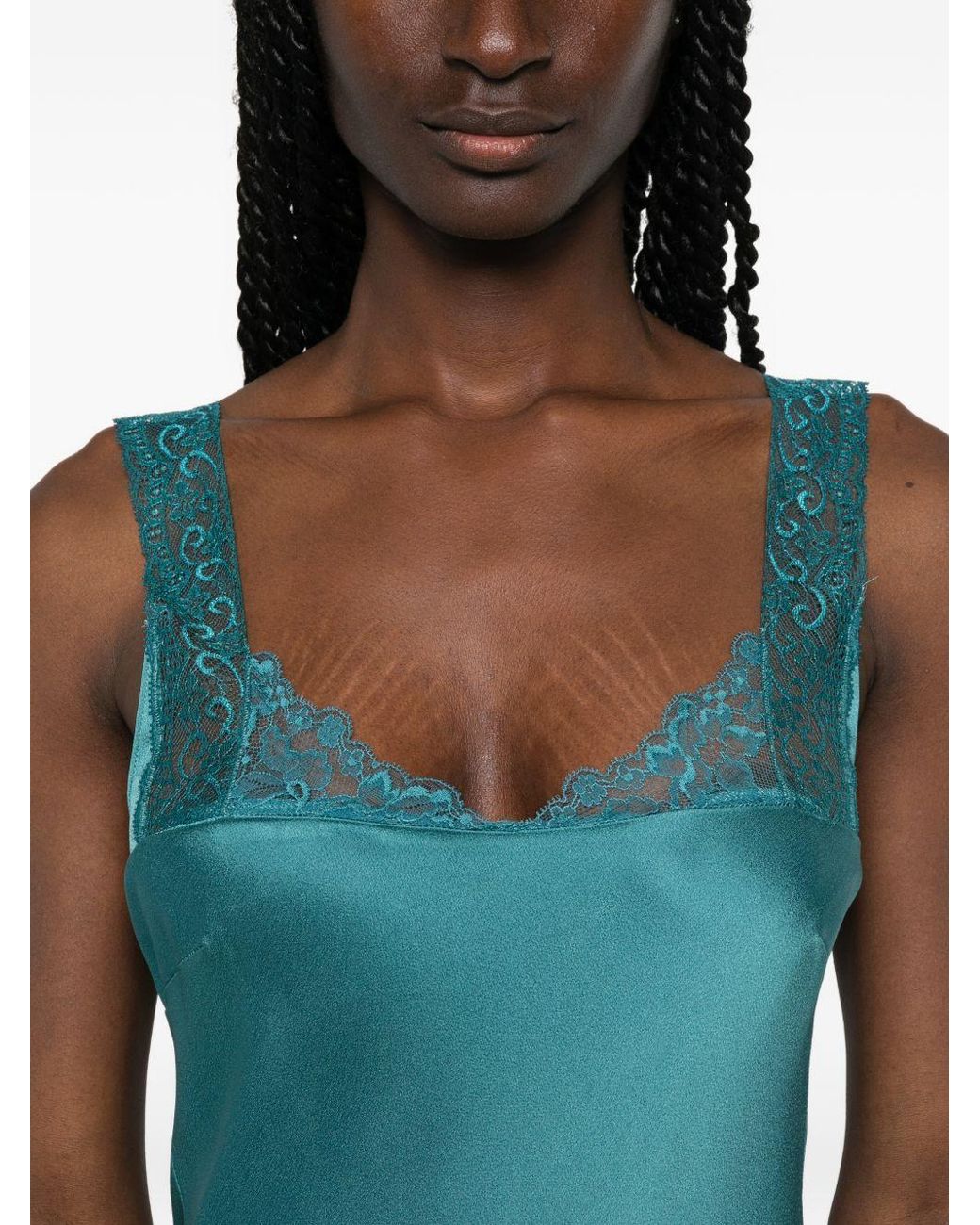 Forte_forte Blue Lace Detail Long Dress