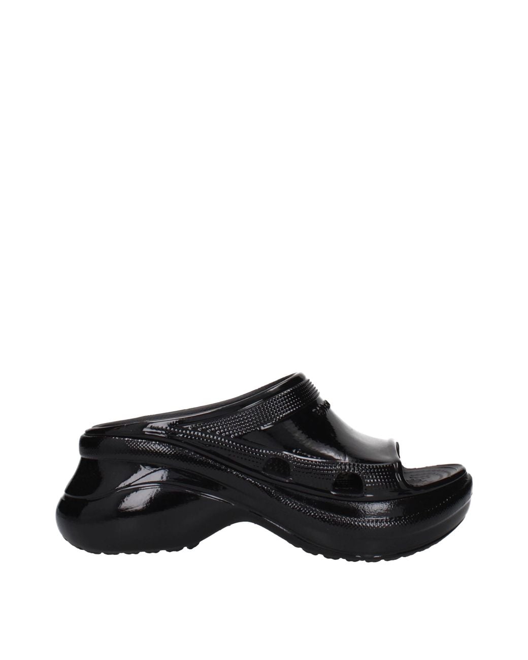 Balenciaga Black T Shirts And Socks Swimming Pool Crocs Rubber