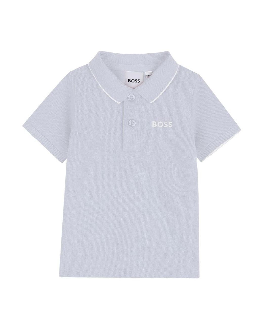 Boss White Polo Maniche Corte