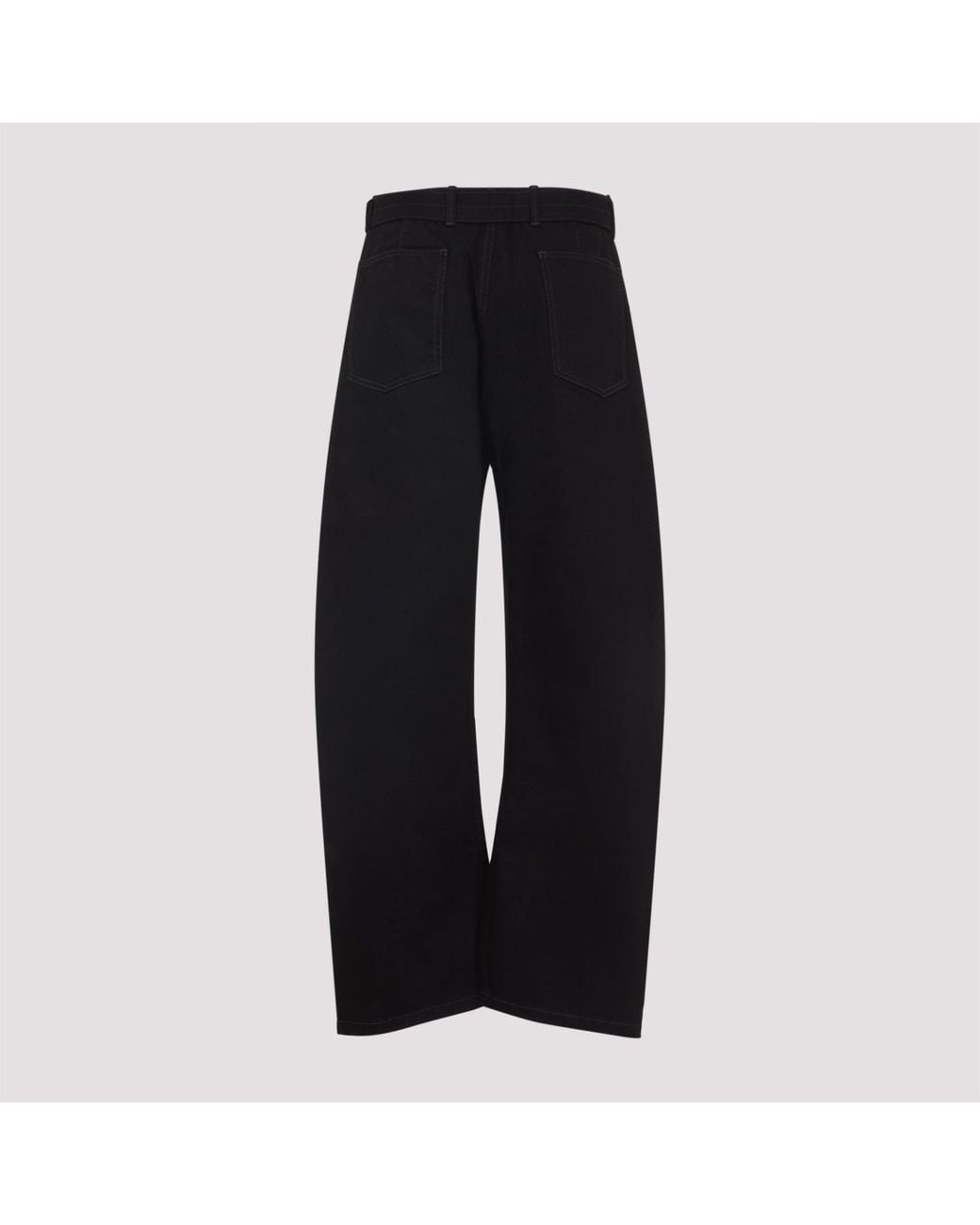 Lemaire Black Twisted Belted Pants for men