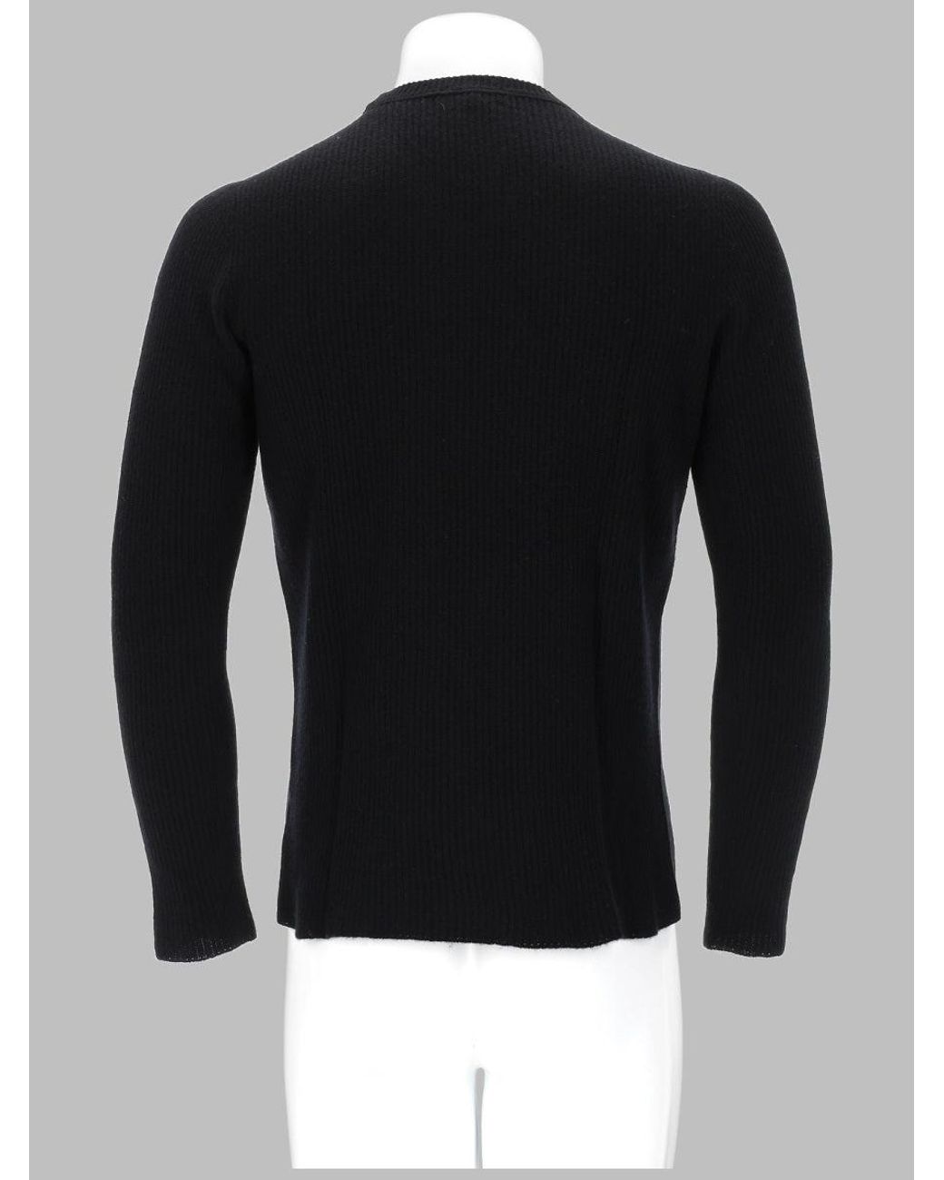 Roberto Collina Black Cashmere Jumper for men