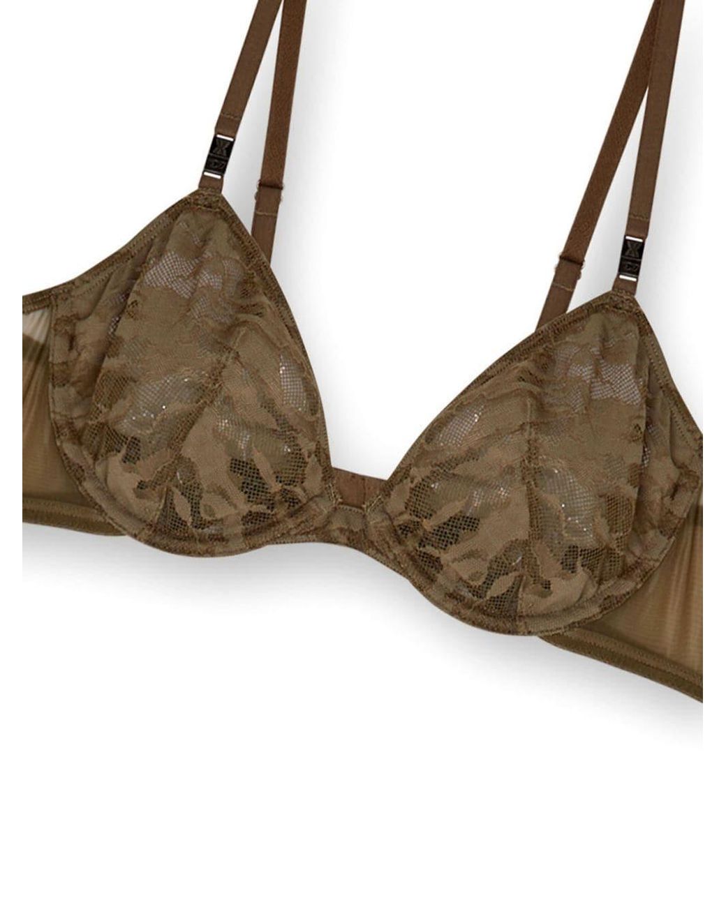 Diesel X Fenty By Rihanna Brown C-Camo-Lace-Plunge-Bra