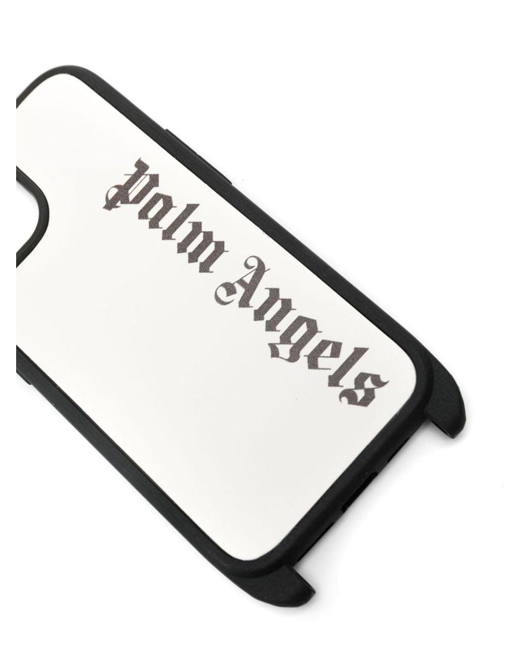 Palm Angels White Logo-Print Phone Case