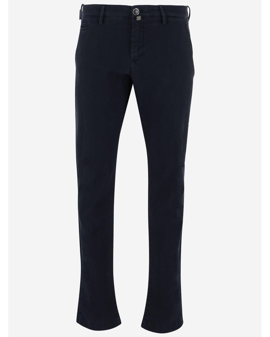 Jacob Cohen Blue Pants Stretch Cotton-Blend Lyocell Trousers for men