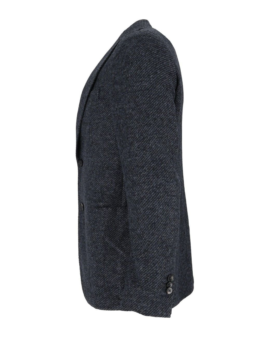 BRERAS Milano Blue Giacca Uomo Herringbone Tailored Blazer