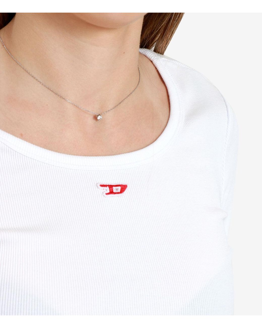 DIESEL White Pullover Weiß